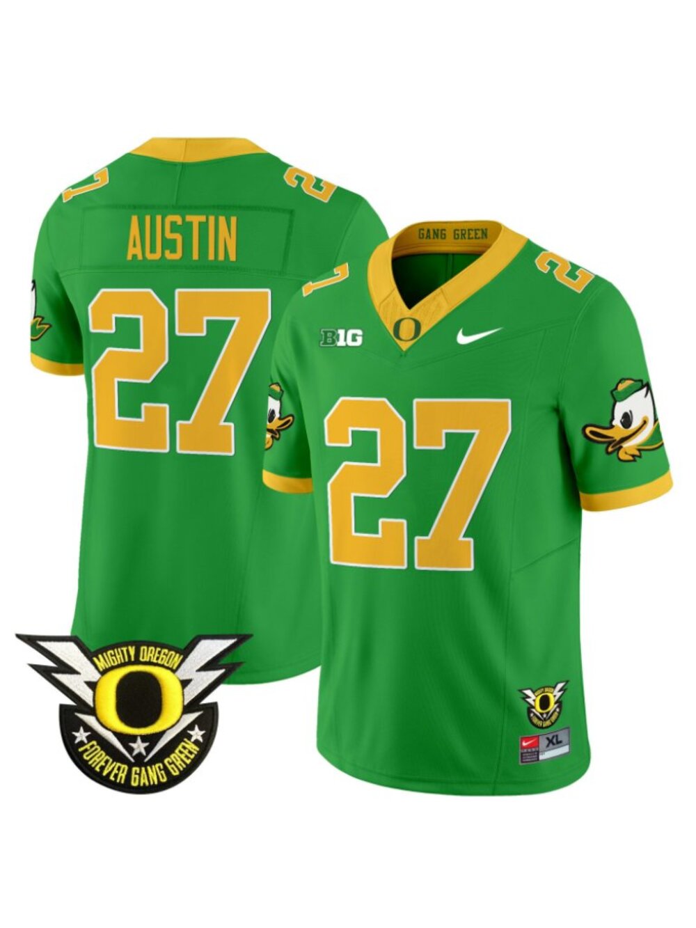 Kids Youths Daylen Austin Green Stitched Vapor Jersey